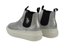 Ghete Copii U.S. Polo Assn. HELIS001-SIL-BLK01