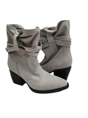 Botine Piele Naturala Saraya Grey