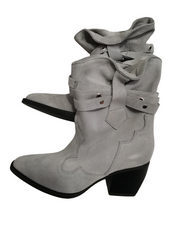 Botine Piele Naturala Saraya Grey
