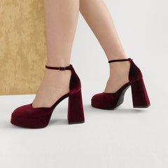 Pantofi Cu Toc Jetty Merlot