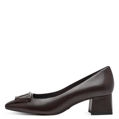 Pantofi Piele Naturala Lisette Maro Castana - Tamaris