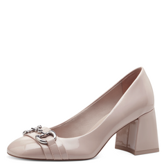 Pantofi Cu Toc Felicia Powder Patent