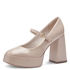 Pantofi Cu Toc Jetty Nude Patent