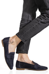 Loafers Piele Naturala Minis Navy Suede - Bellini