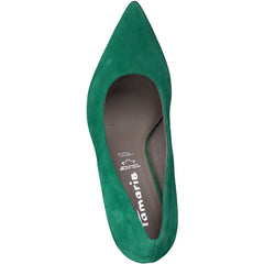 Pantofi Piele Naturala Salma Green - Tamaris