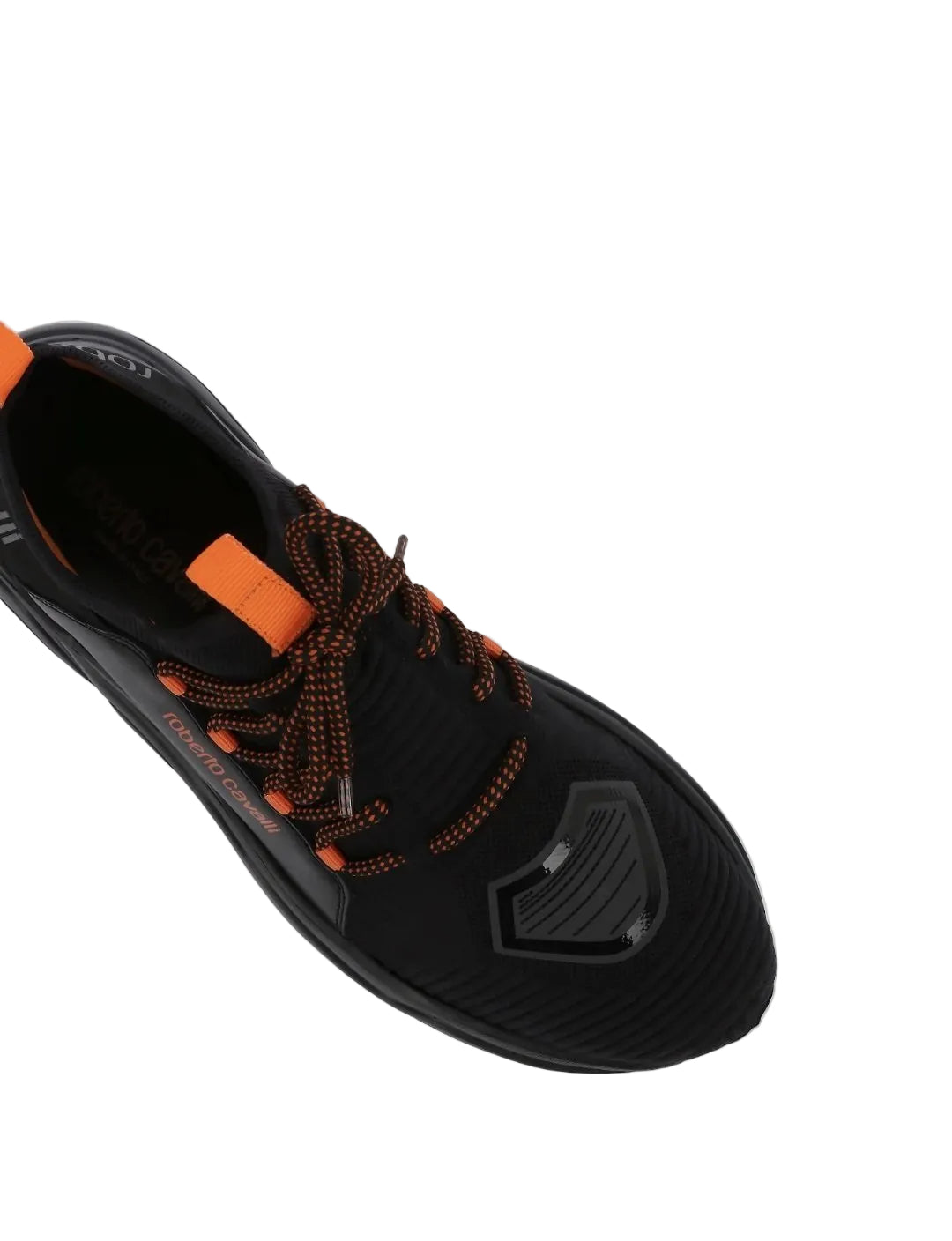 Sneakers Black Contrast Logo Strap - Roberto Cavalli