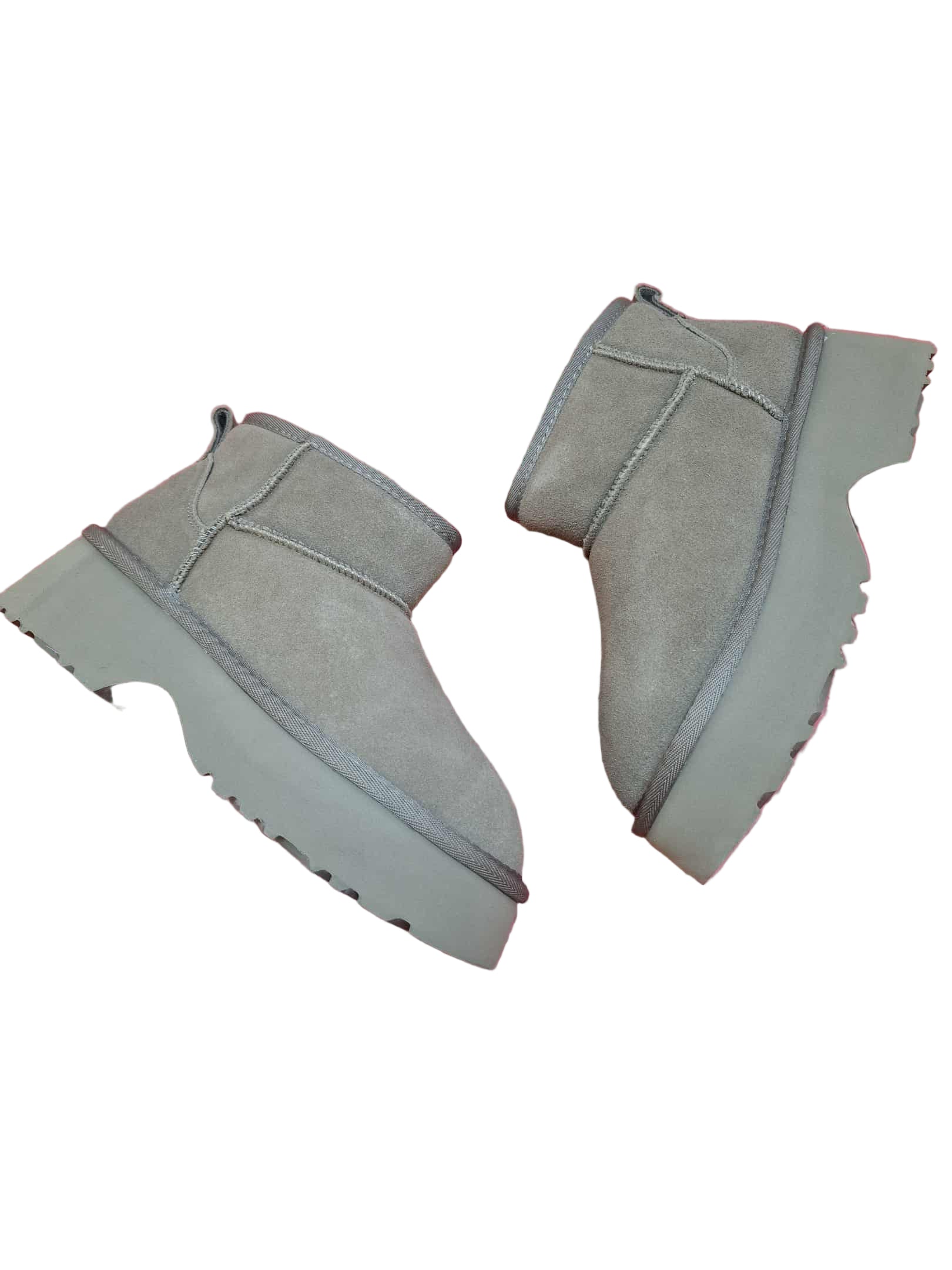 Ghete Piele Naturala Tip UGG 1274 Crosta Taupe- Energy