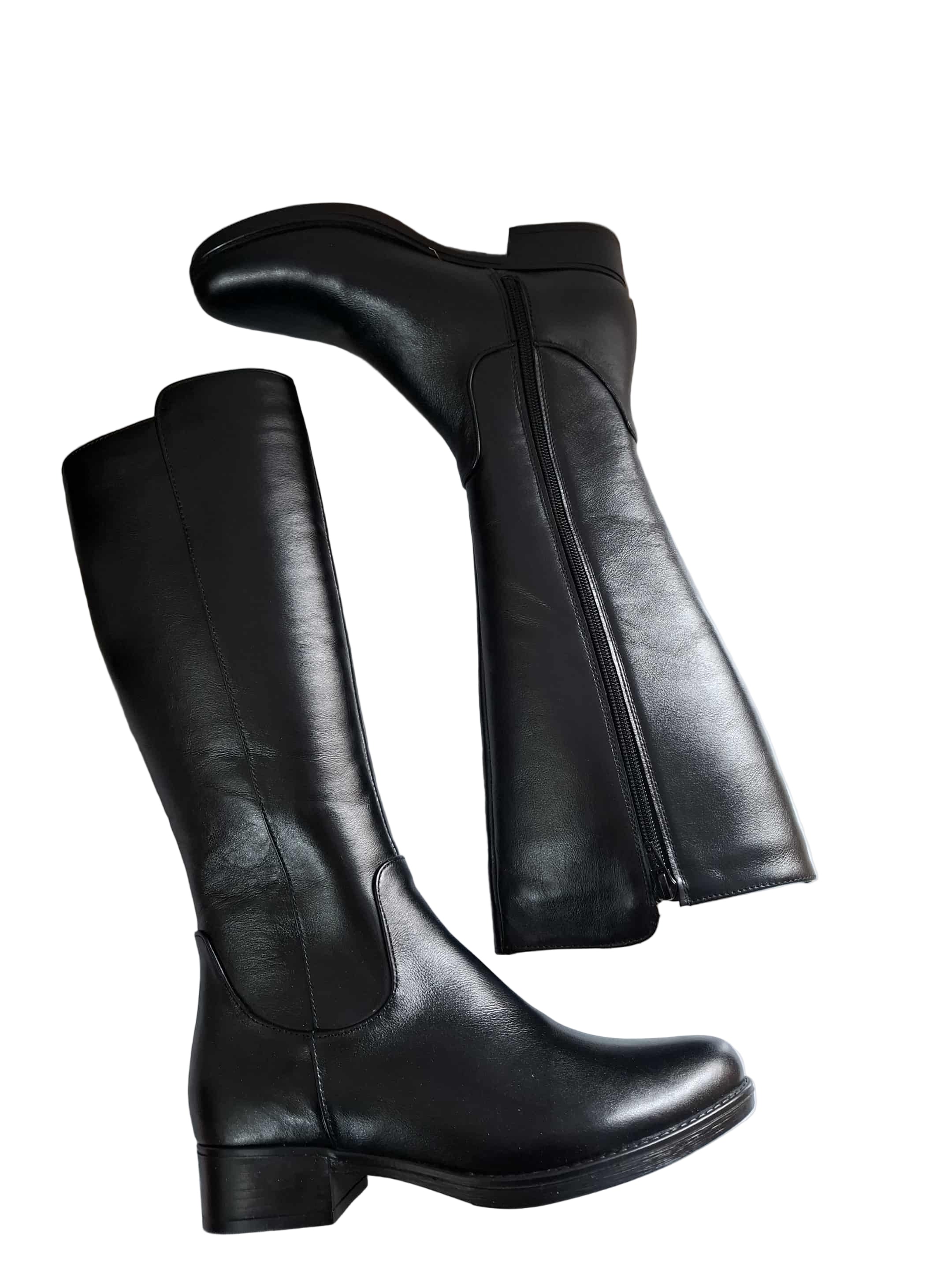 Cizme Piele Naturala  Capri Black Nappa - Dolly Shoes