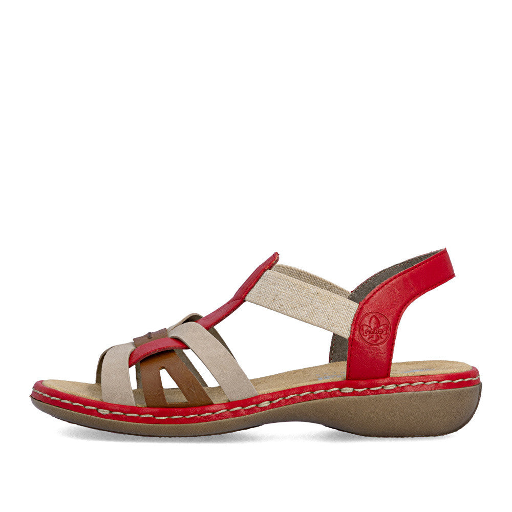 Sandale Rieker Antistress 65918-33 Red Combi