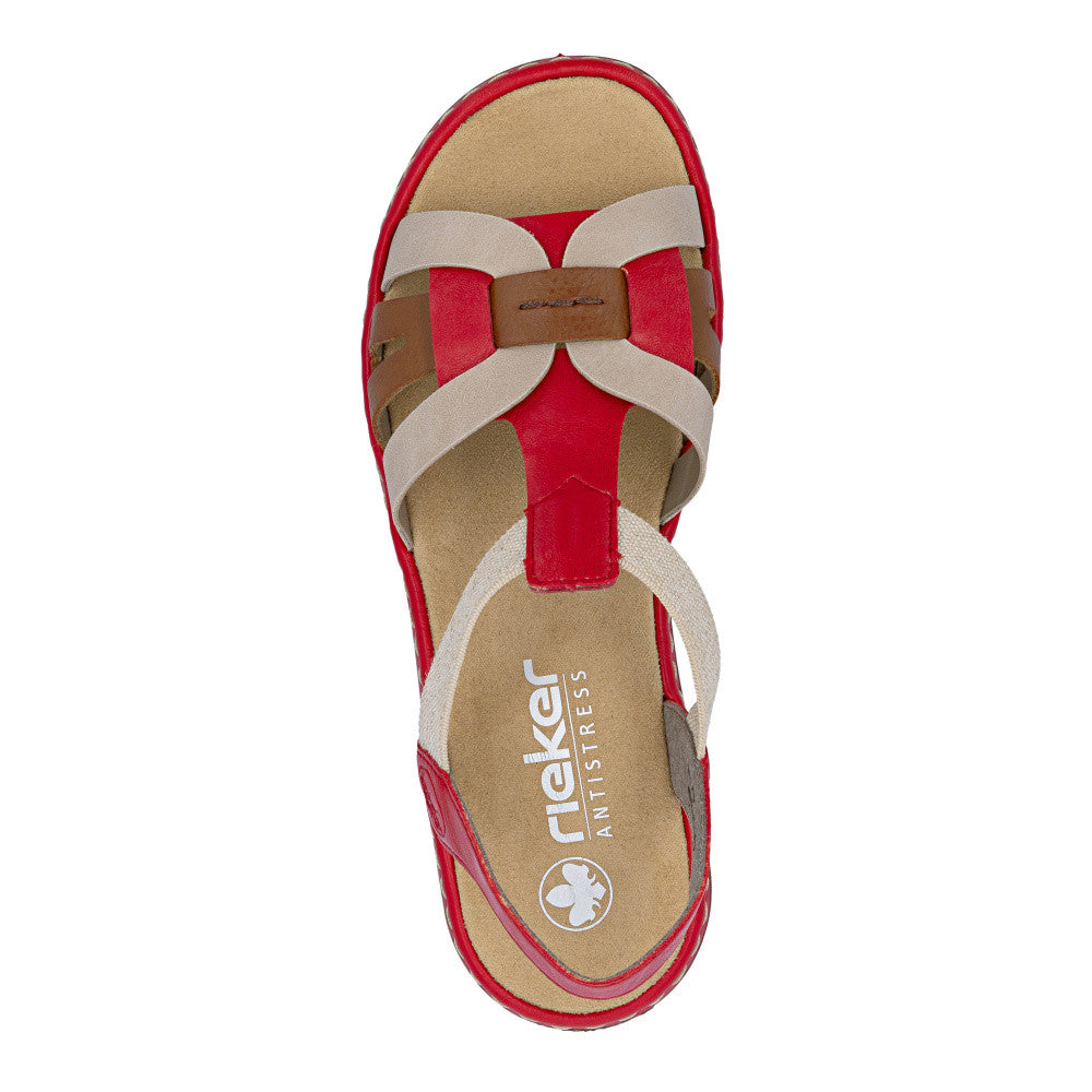 Sandale Rieker Antistress 65918-33 Red Combi