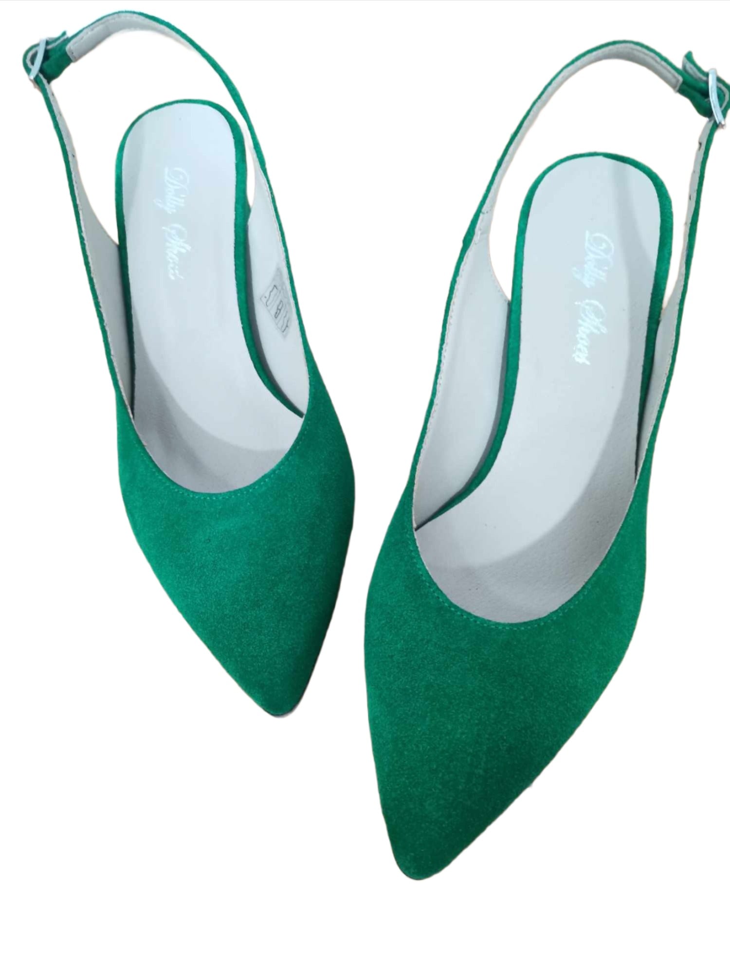 Pantofi Piele Naturala Alma Verde - Dolly Shoes