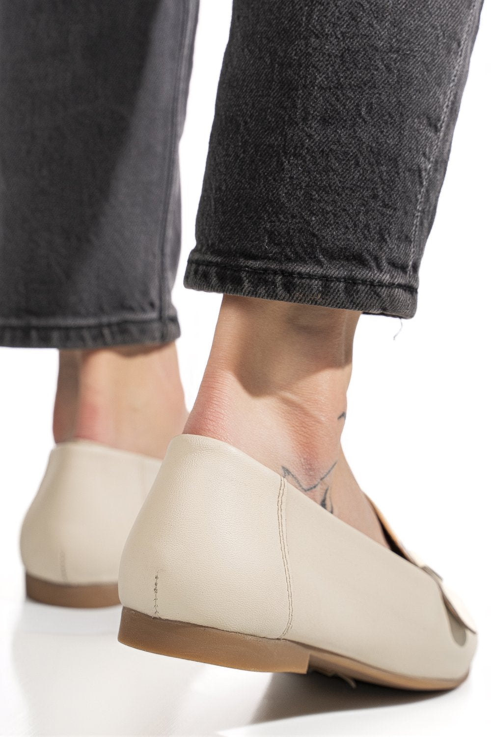 Loafers Piele Naturala Minis Nappa Milk - Bellini