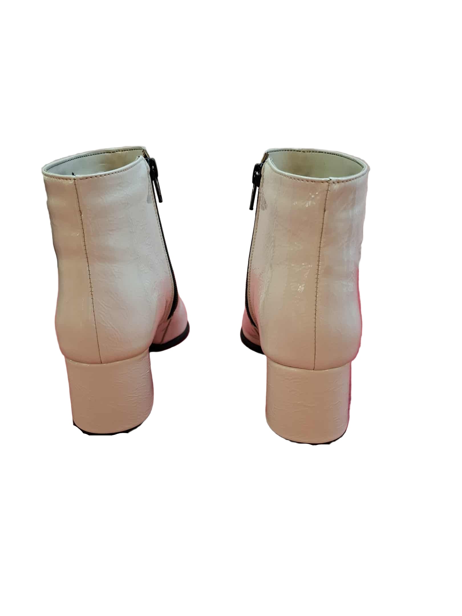 Botine Piele Naturala Savina Bej Naplac- Dolly Shoes