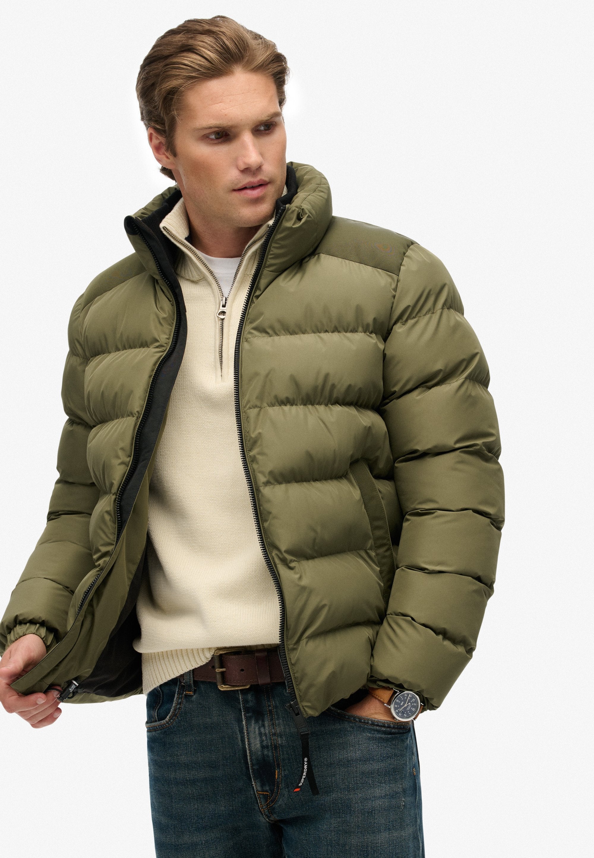 Geaca Barbati Superdry Puffer Jacket Olive