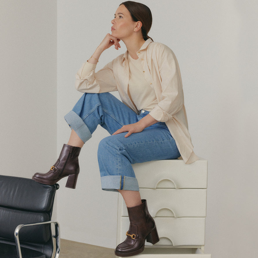 Ghete Cu Toc Office Mahogany - Tamaris