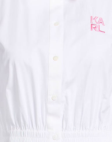 Rochie POPLIN GATHERED SHIRT DRESS Karl Lagerfeld
