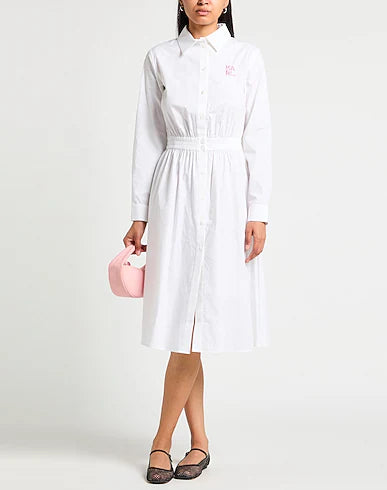 Rochie POPLIN GATHERED SHIRT DRESS Karl Lagerfeld