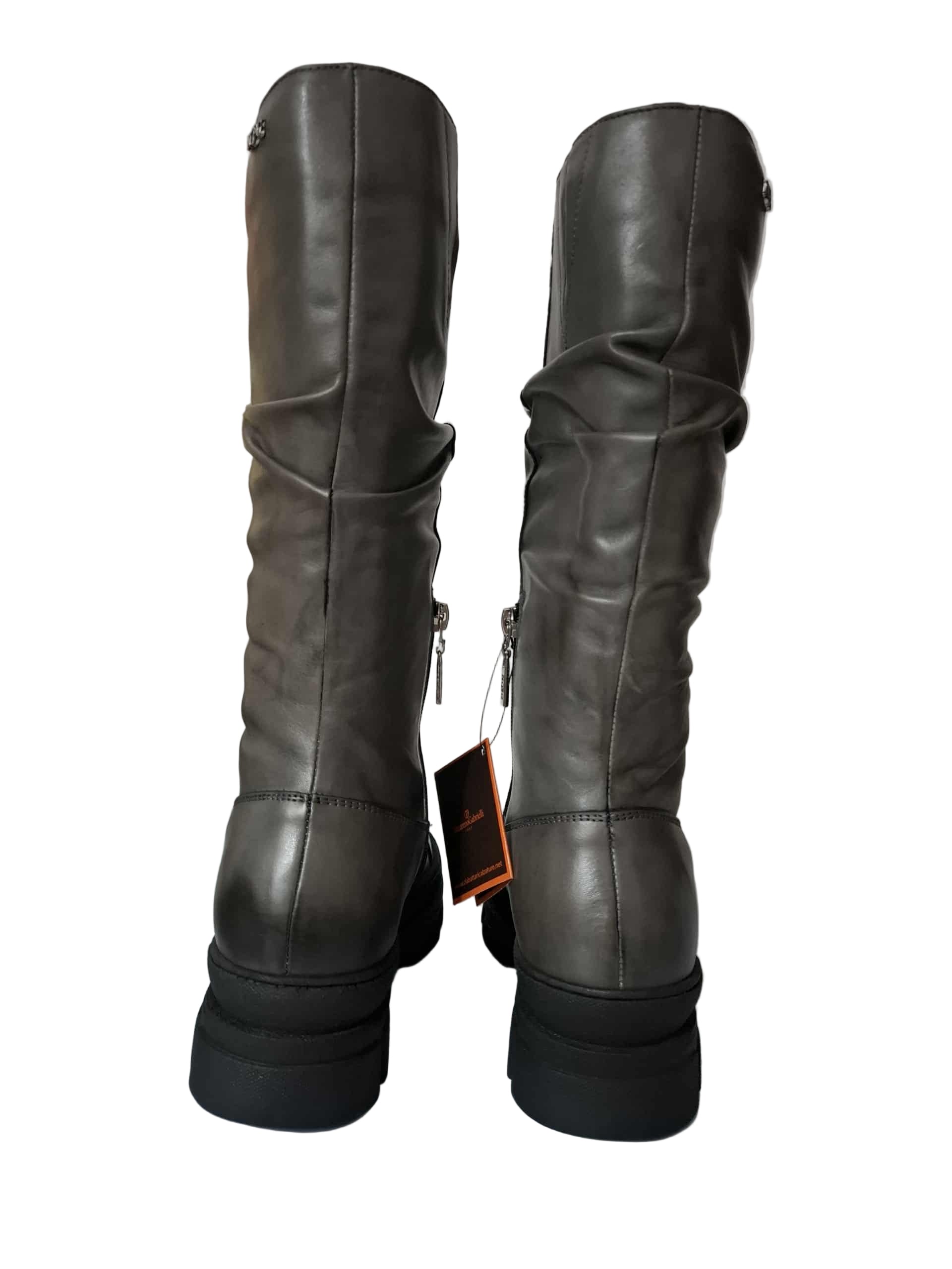 Cizme Piele Naturala Nazareno Gabrielli  Black