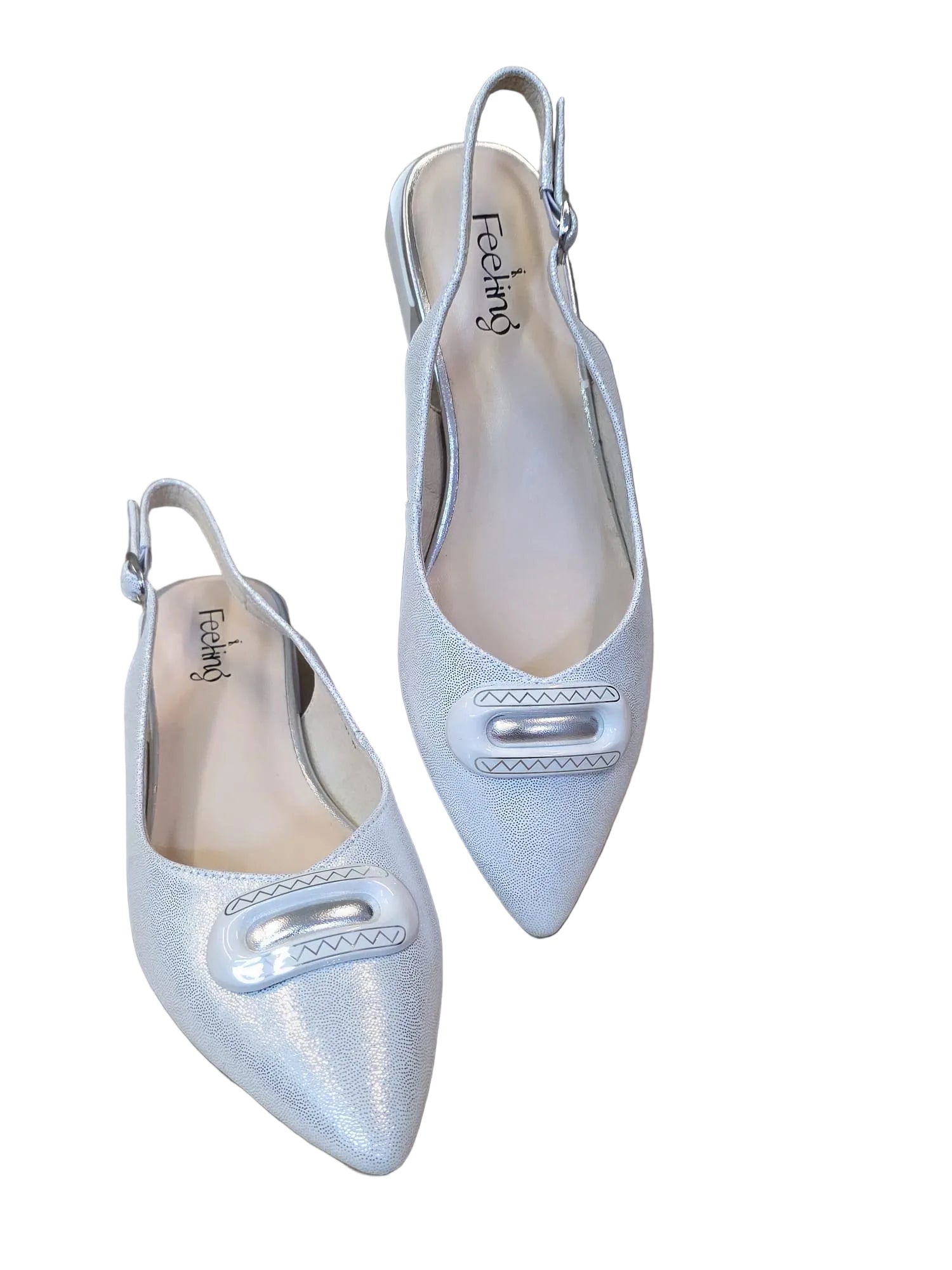 Pantofi Piele Naturala Feeling 26-531-01 Silver