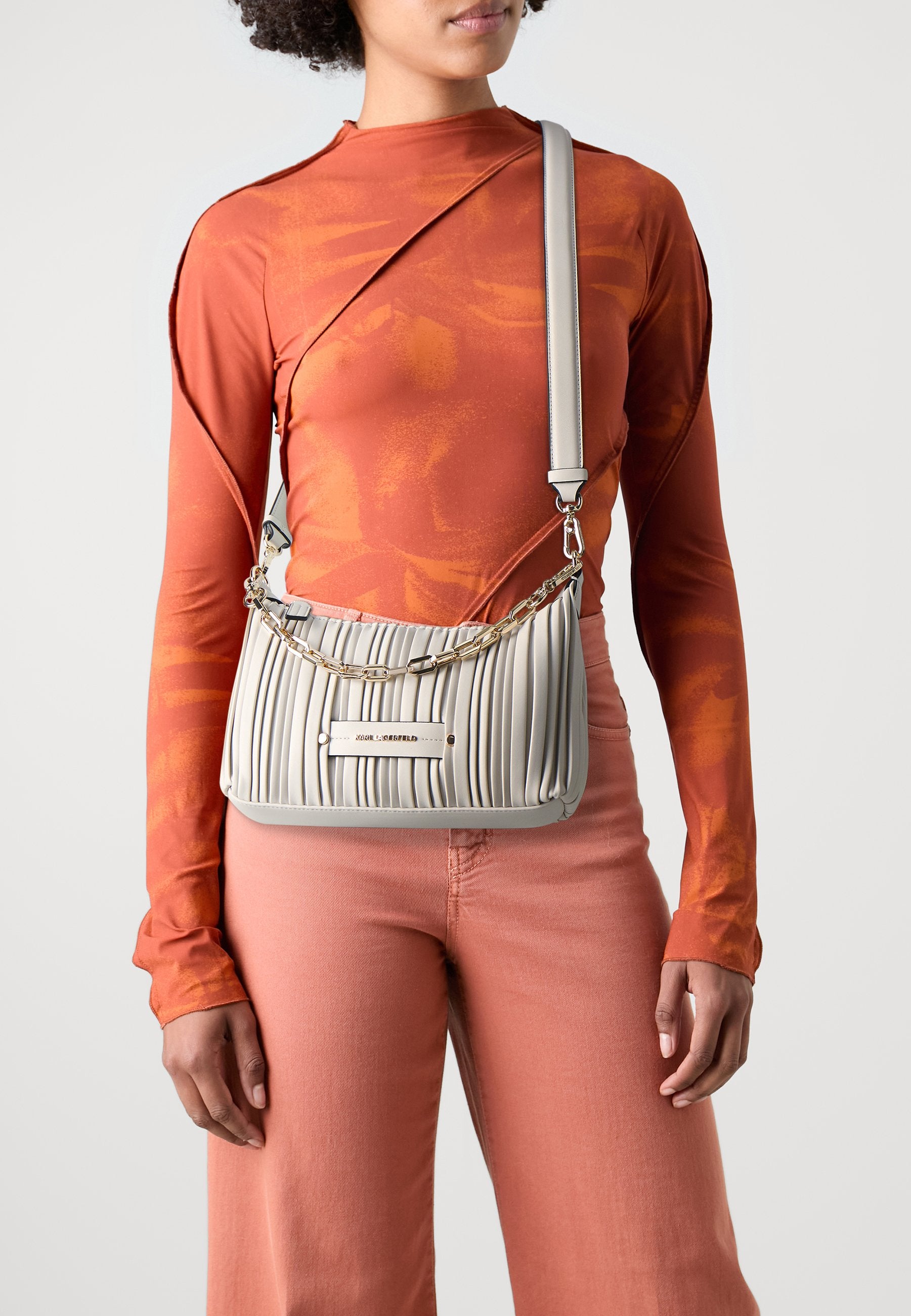 Geanta Kushion SM Crossbody Beige-  Karl Lagerfeld
