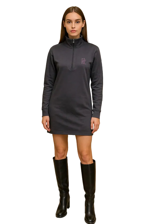 Rochie Athleisure Zip UP Grey - Karl Lagerfeld