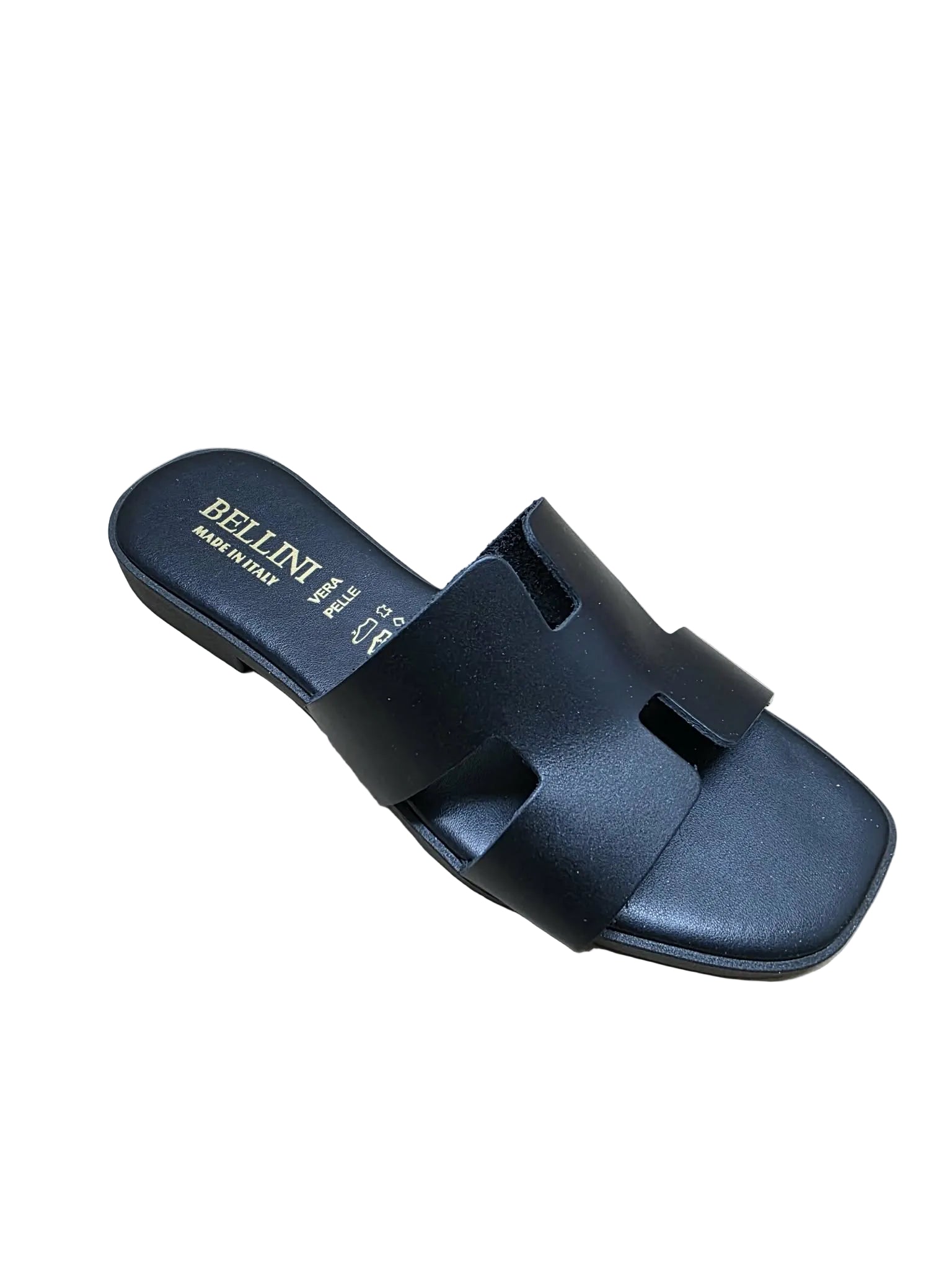 Papuci Piele Naturala Lux Vibe Negru Bellini