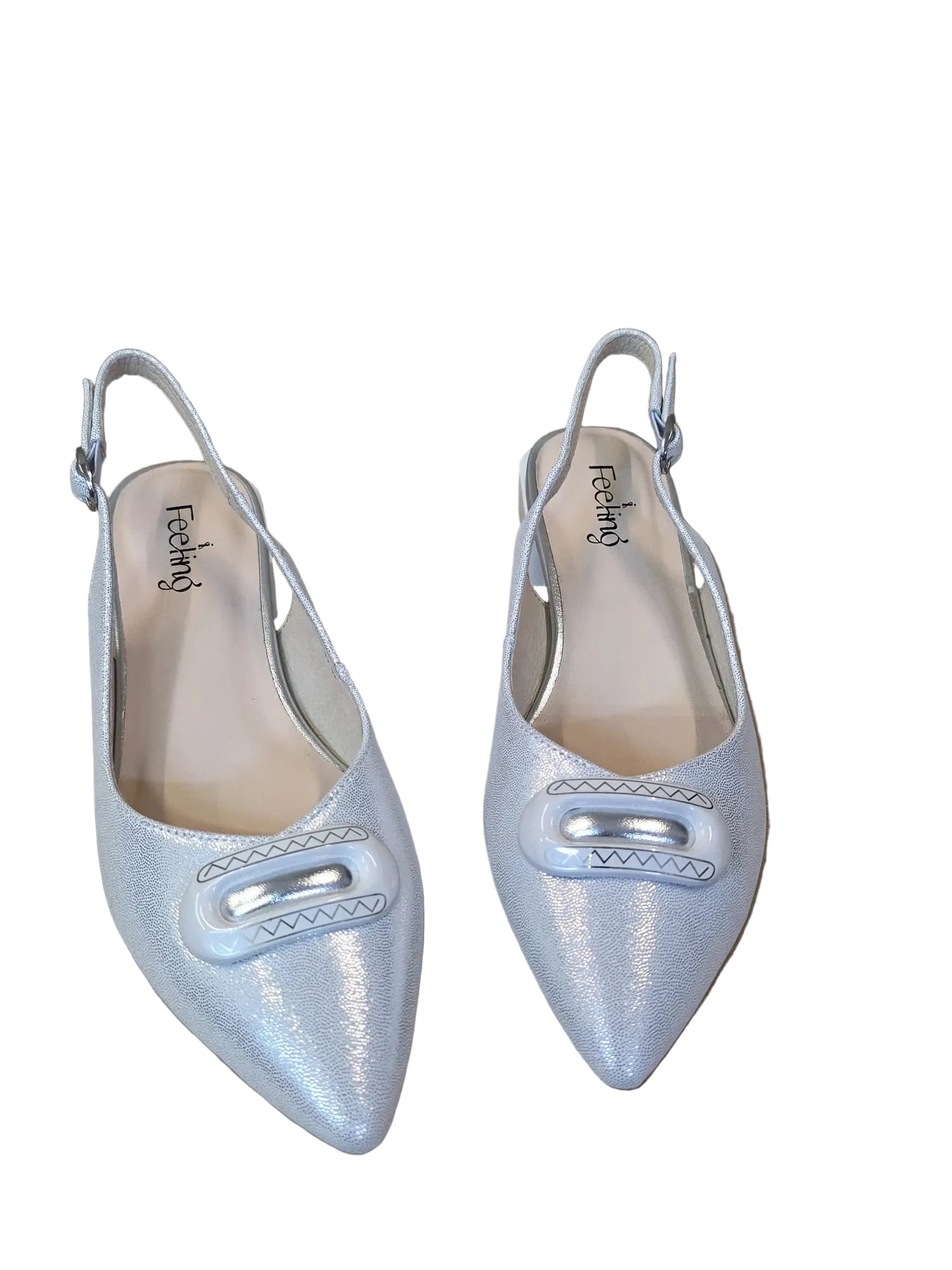 Pantofi Piele Naturala Feeling 26-531-01 Silver