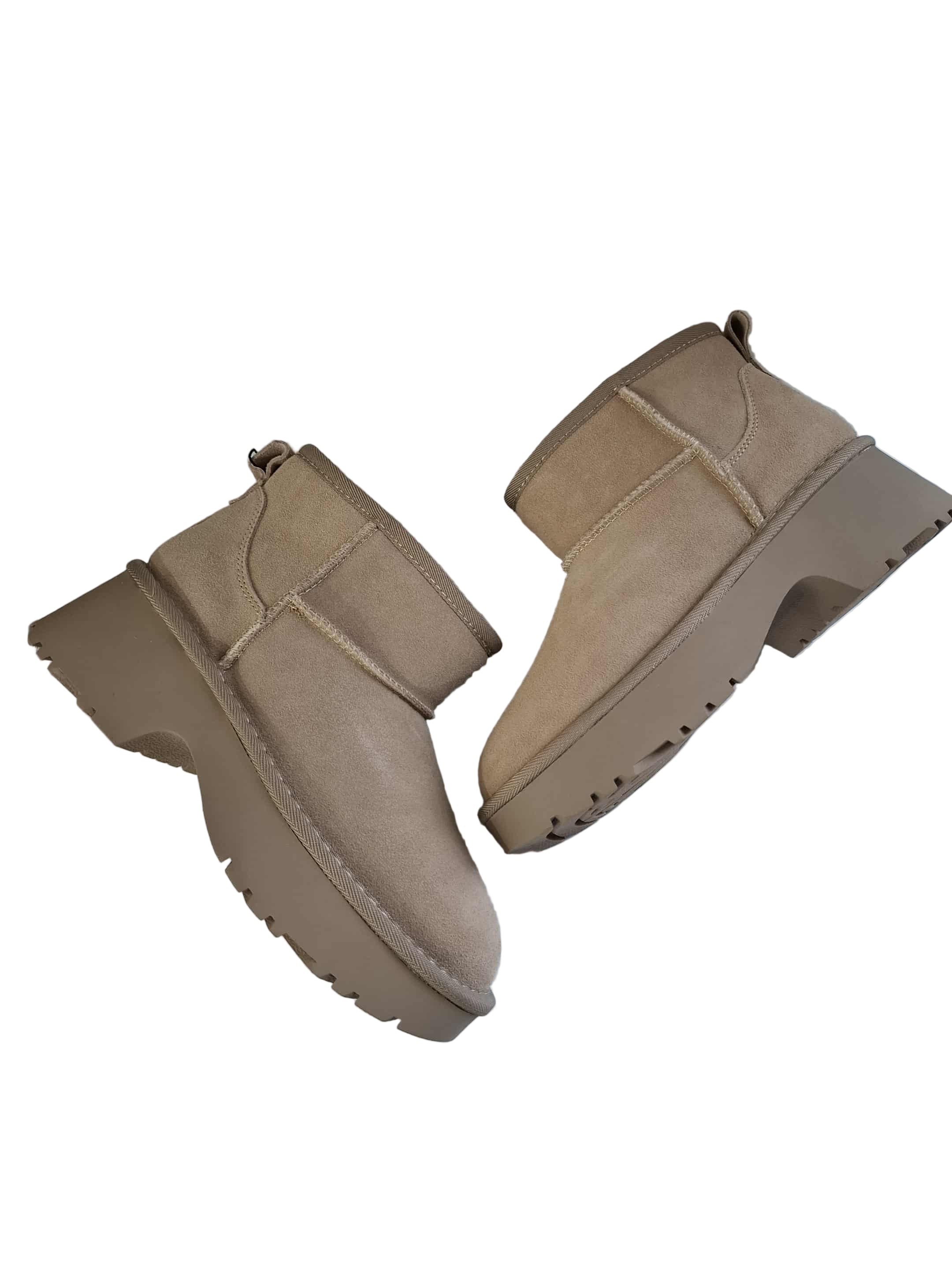 Ghete Piele Naturala  Tip UGG Solo Soprani Lea Earth Suede