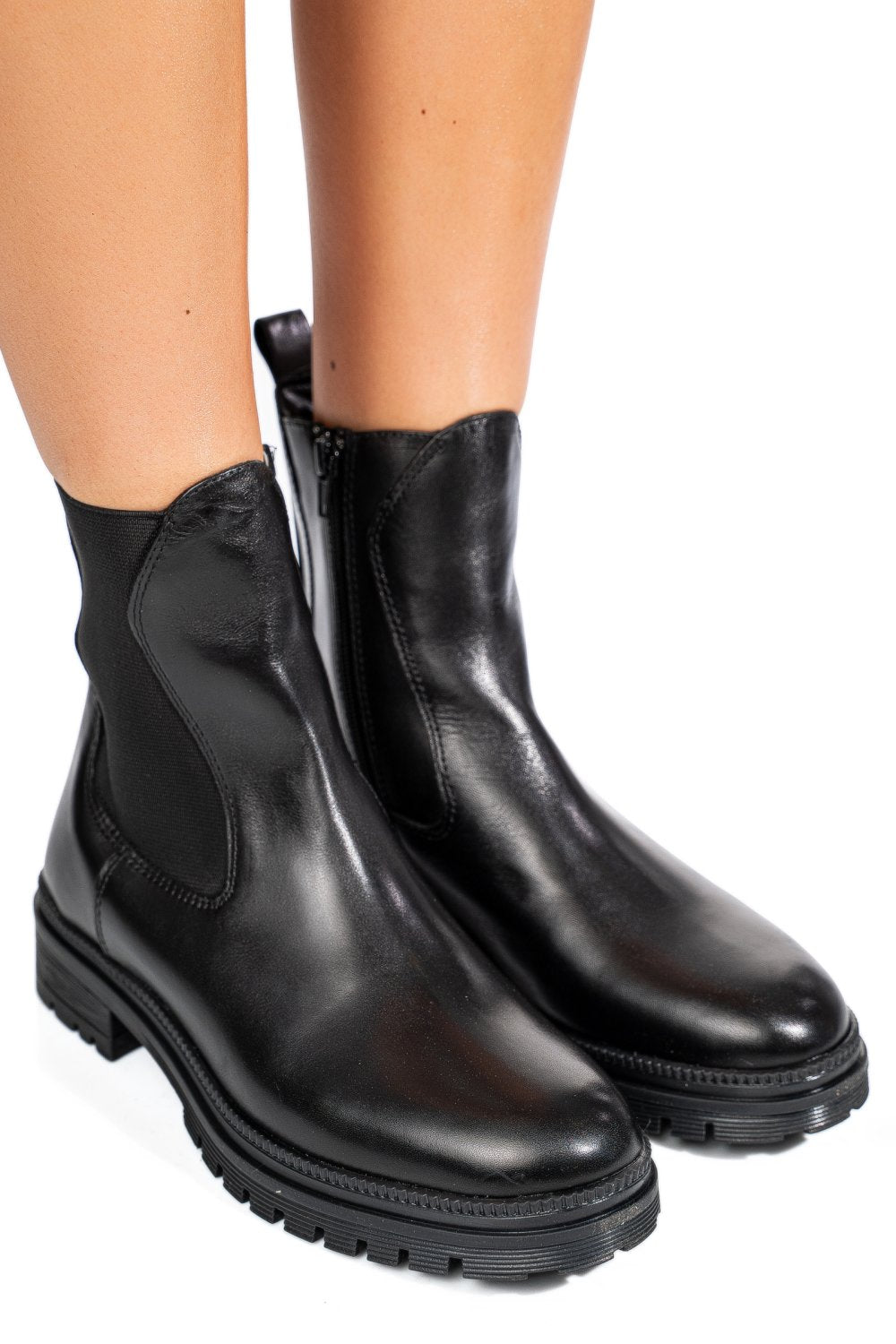 Ghete Piele Naturala Parrotto VH54H17 Black