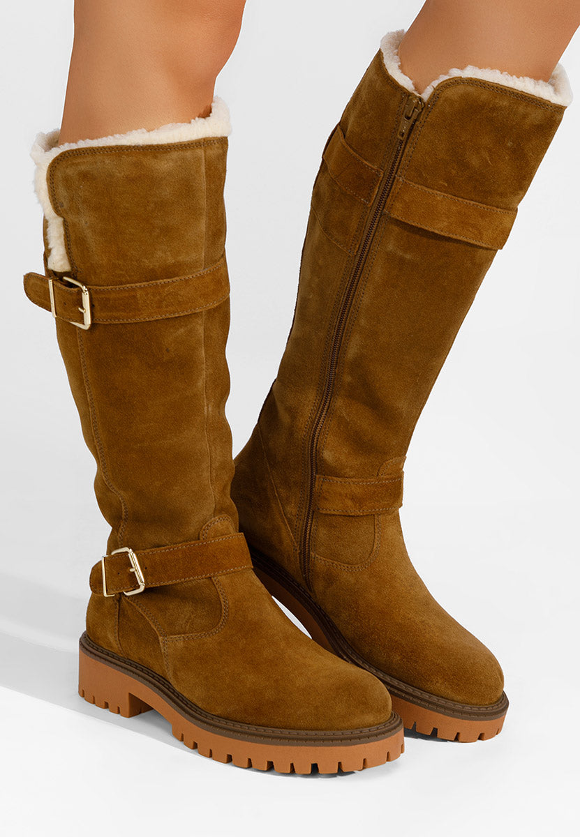 Cizme Piele Naturala Tarra Camel COX