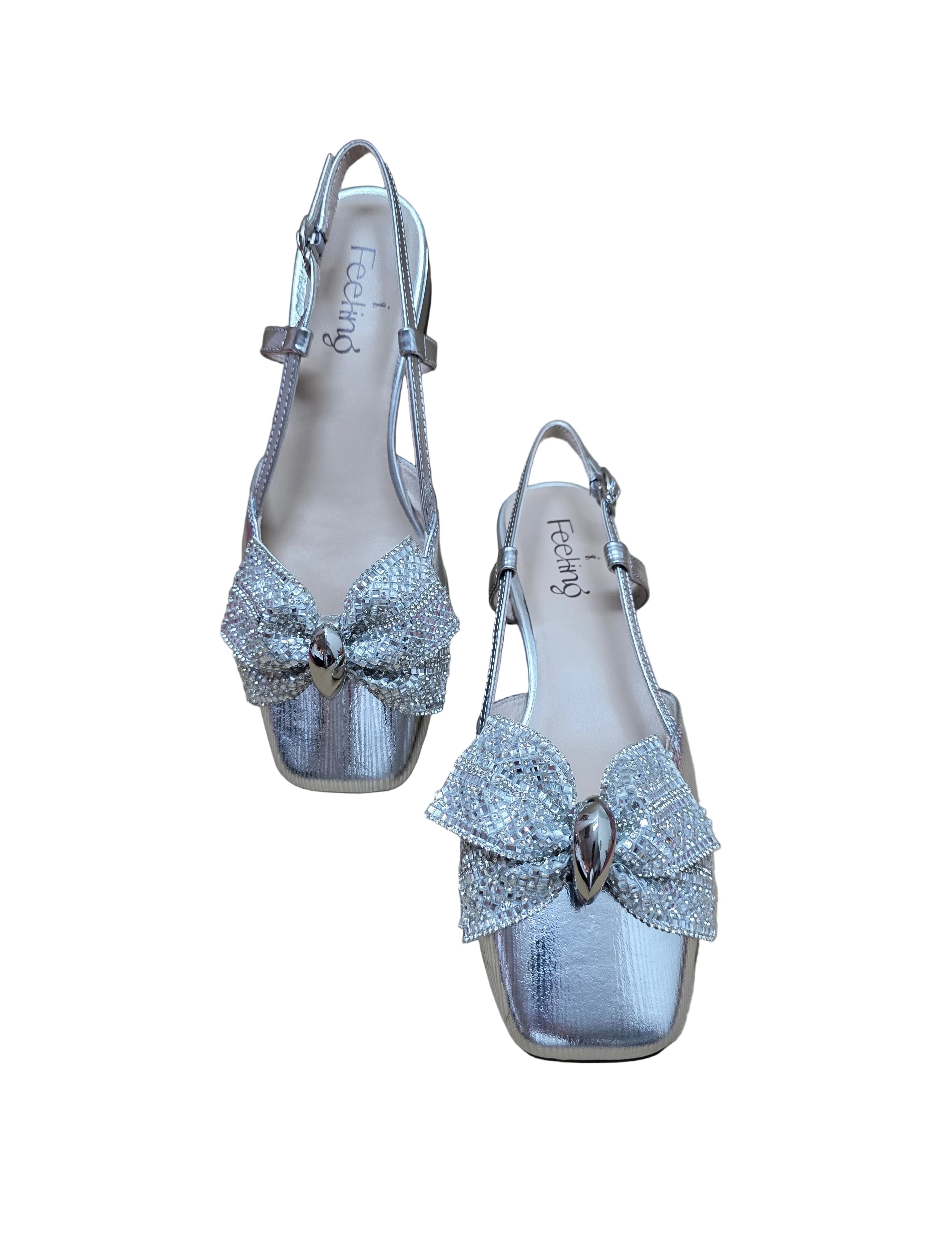 Pantofi Piele Naturala Feeling D75-3903 Silver