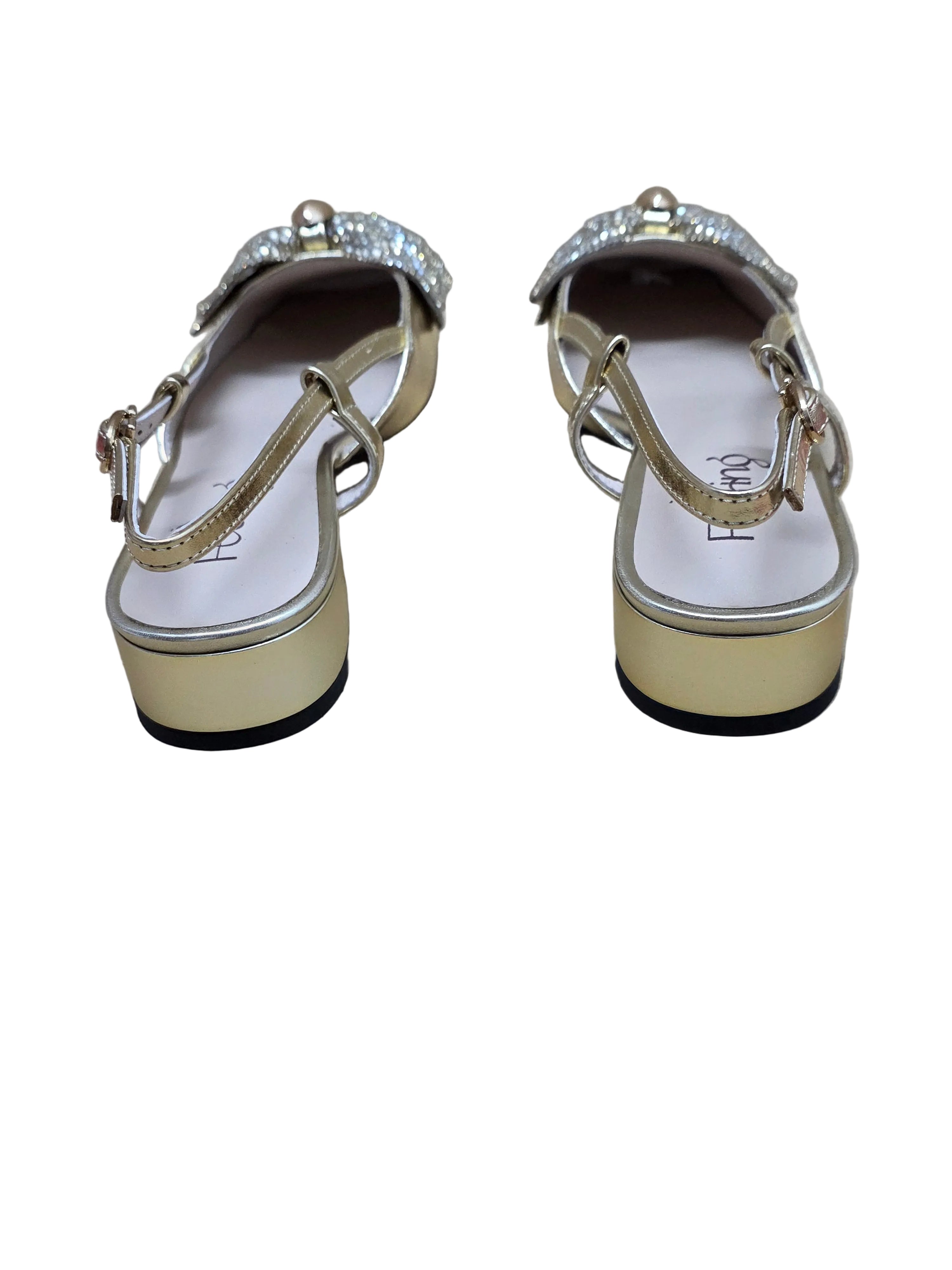 Pantofi Piele Naturala Feeling D75-3903 Gold
