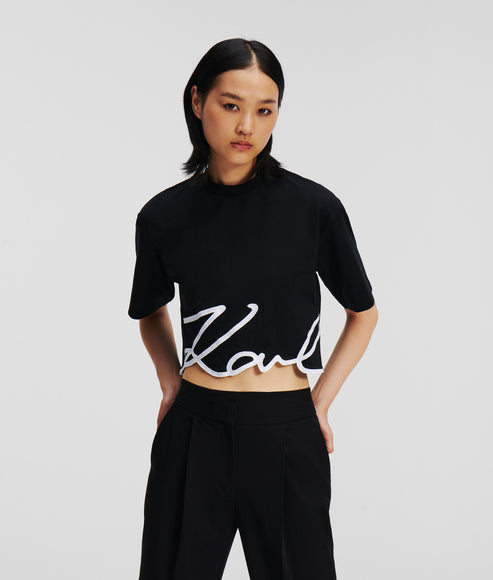 Tricou LOGO HEM T-SHIRT Black - Karl Lagerfeld