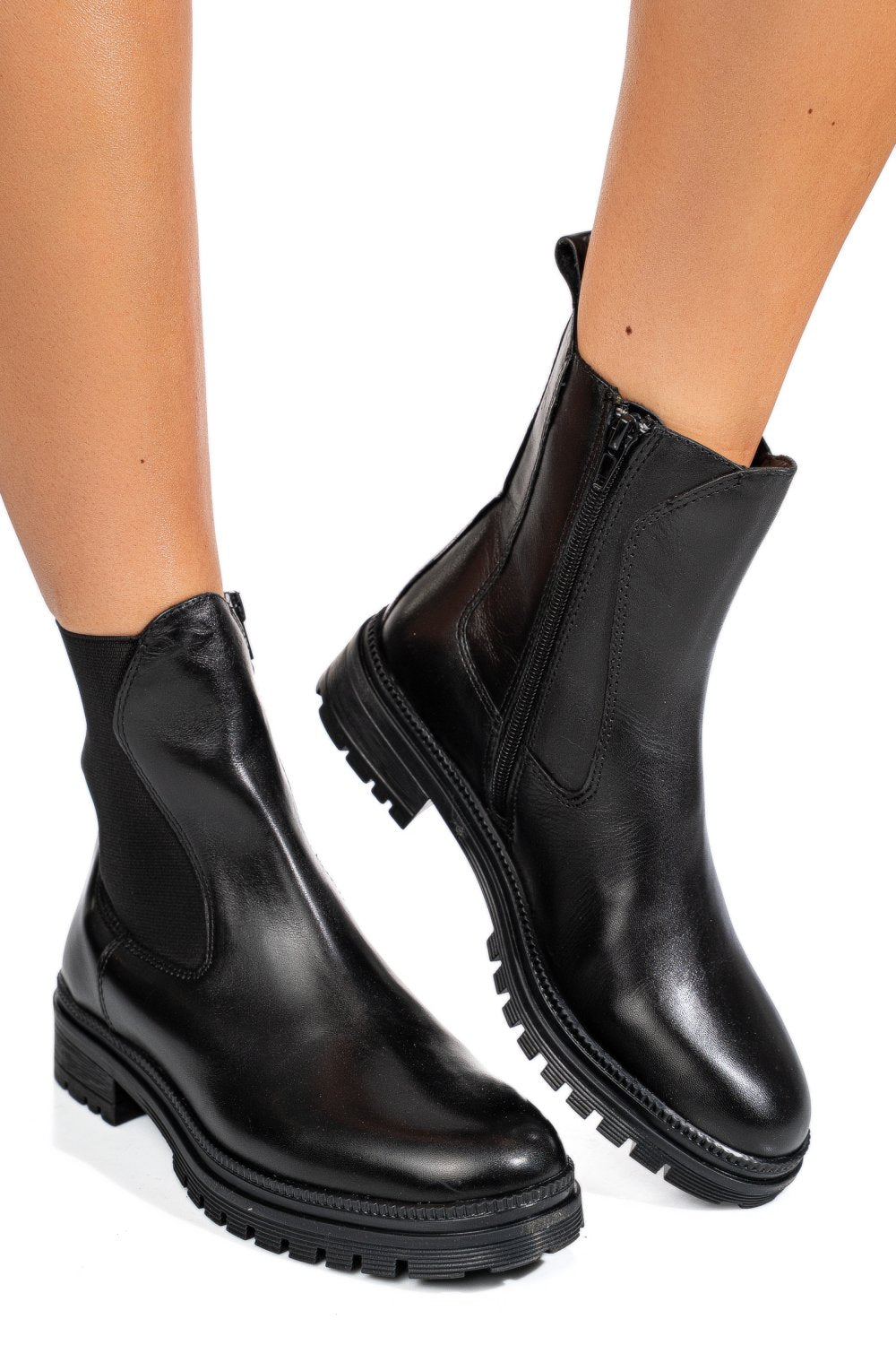 Ghete Piele Naturala Parrotto VH54H17 Black