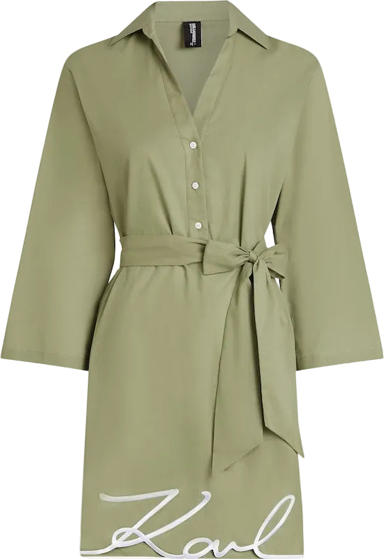 Rochie Signature Beach Oil Green - Karl Lagerfeld
