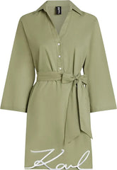 Rochie Signature Beach Oil Green - Karl Lagerfeld