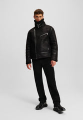 Geaca-Jacheta  Faux Leather Shearling Men Karl Lagerfeld