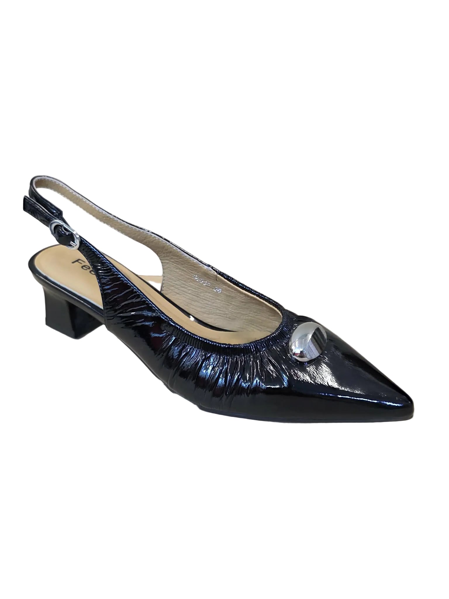 Pantofi Piele Naturala Feeling 58038 Black Patent
