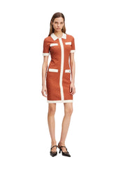 Rochie Polo Contrast Knit Dress Karl Lagerfeld