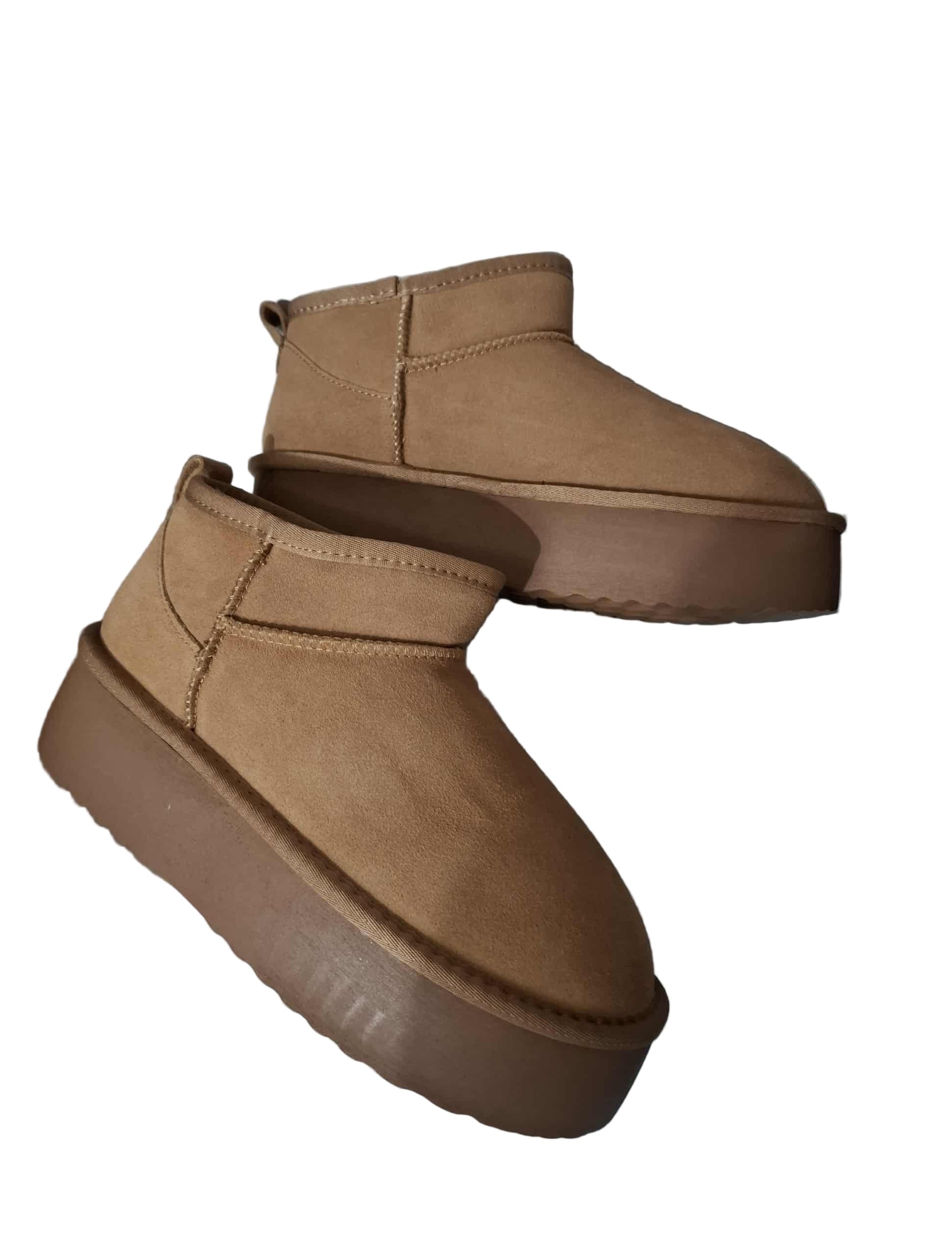 Ghete Piele Naturala Tip UGG 1250 Camel - Energy