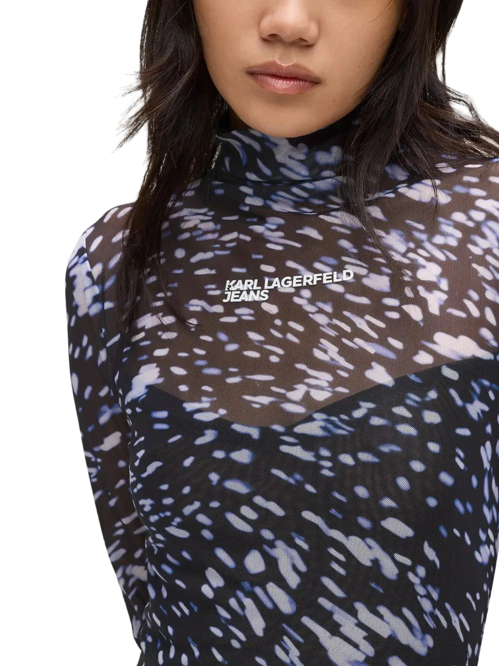 Rochie Mesh Lights Aop Dress Karl Lagerfeld
