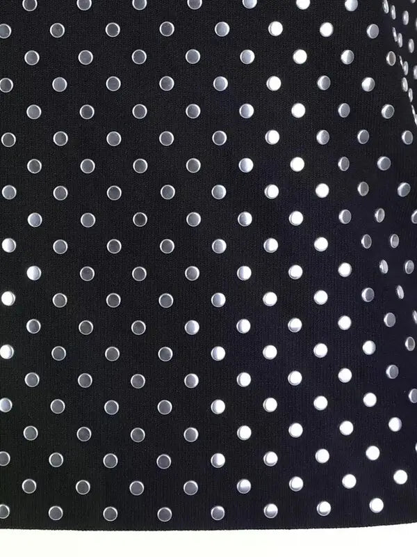 Stud Scoop Crop Tank Black - Michael Kors