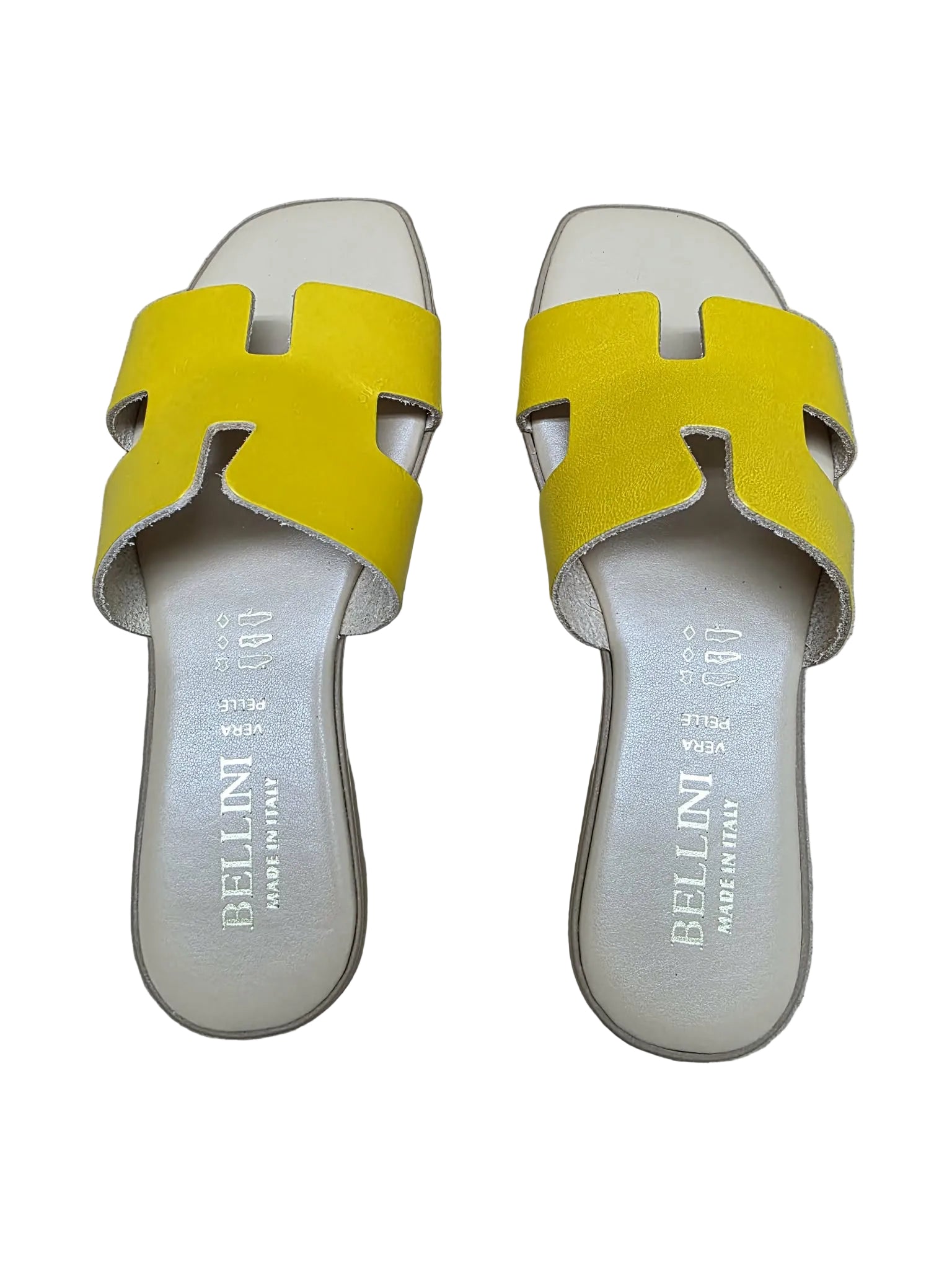 Papuci Piele Naturala Lux Vibe Galben Bellini