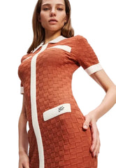 Rochie Polo Contrast Knit Dress Karl Lagerfeld