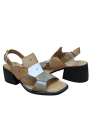 Sandale Piele Naturala Magda Havan-Olive-White