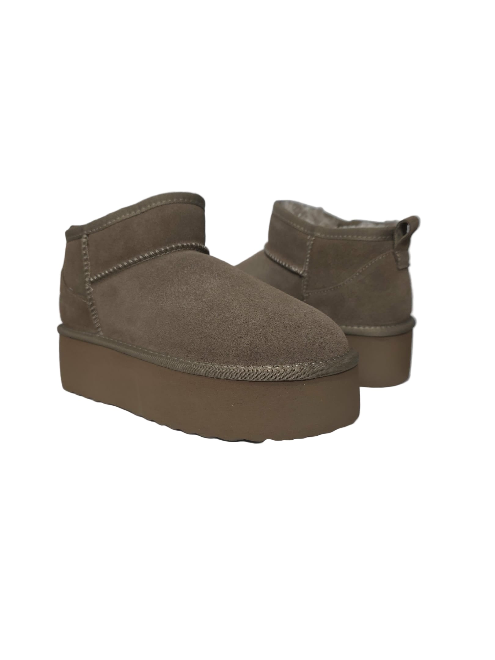 Ghete Piele Naturala Tip UGG 1250 Taupe - Energy