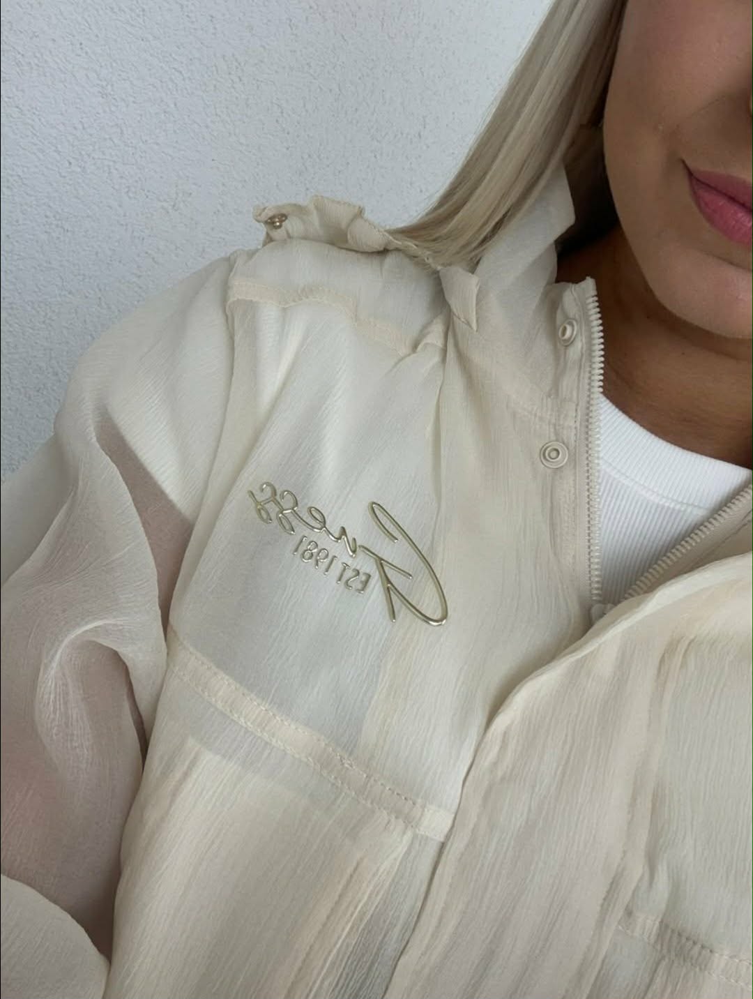 Geaca Organza Beige - Guess