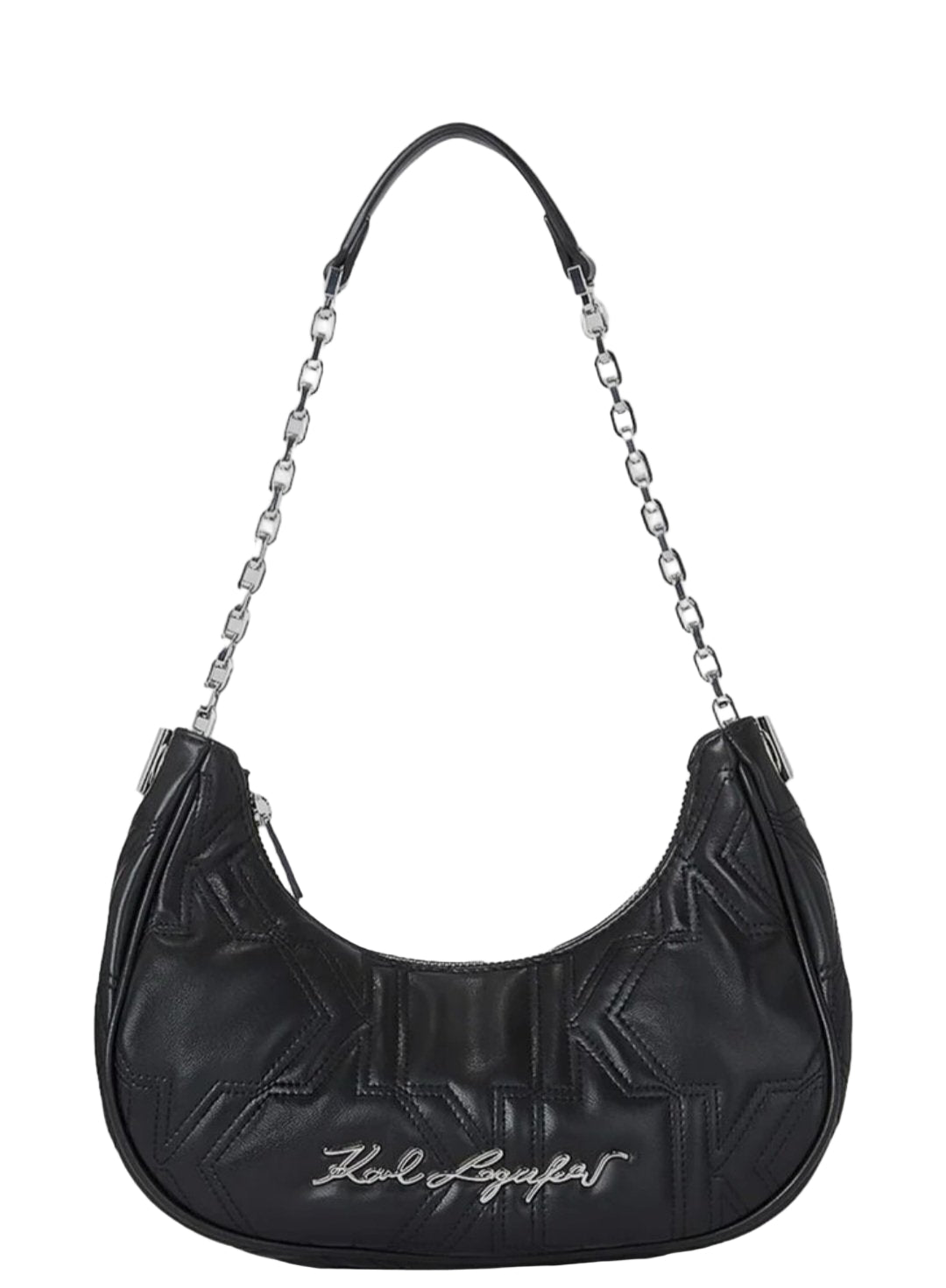 Geanta Kurl Half Moon Black Karl Lagerfeld