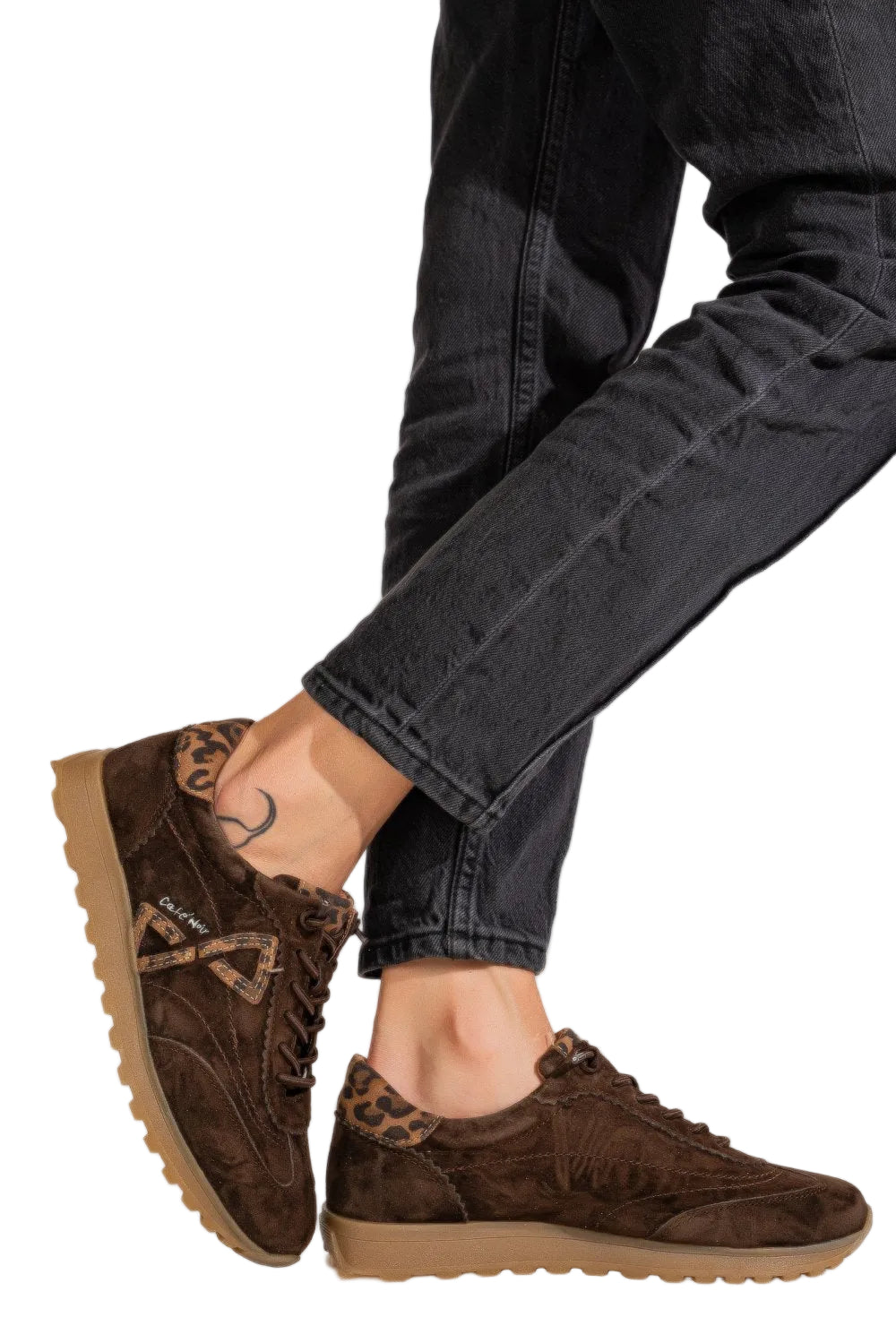 Pantofi Sport Piele Naturala Abra F002-654 COFFEE