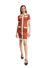 Rochie Polo Contrast Knit Dress Karl Lagerfeld